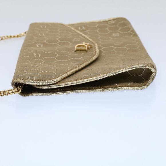 DIOR Honeycomb Canvas Chain Shoulder Bag Beige - Picture 4 of 12